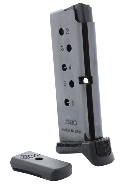 Picture of  Duramag 6X38141205rcpd Replacement  Black Detachable 6Rd 380 Acp For Ruger Lcp/Lcp II 766897412097