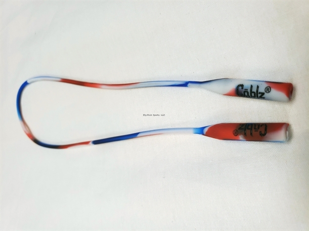 Picture of Cablz Silicone Eyewear Retainer 16" Red, White & Blue Marble