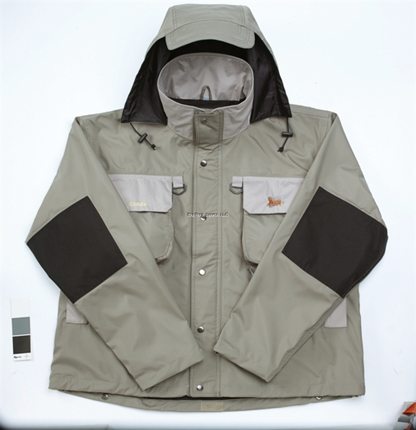 Picture of Caddis Breathable Heavy Duty Convertible Wader Jacket; 2-Tone Taupe Ca12402wj-L
