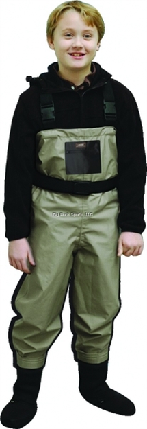 Picture of Caddis Promo Breathable Stockingfoot Chest Waders, Tan, Youth Large