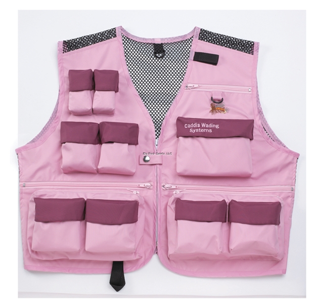 Picture of Caddis Women's Breathable Warm Weather Wader Vest; Pink/Burgundy CA7407WV-L