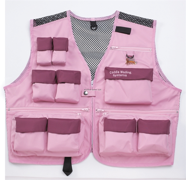 Picture of Caddis Women's Breathable Warm Weather Wader Vest; Pink/Burgundy Ca7407wv-Xxxl