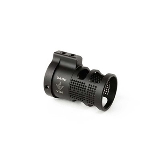 Picture of Aero Precision Apvg100201 Vg6 Cage Recoil Reducer AR Style Stainless Steel Black Nitride