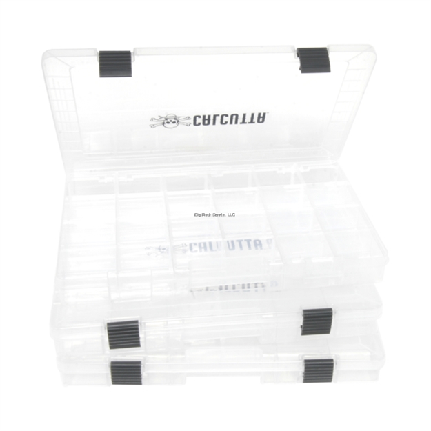 Picture of Calcutta 3/Pk 3700 Clear 2-Latch Tackle Tray