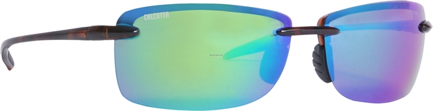 Picture of Calcutta Biscayne Sunglasses Tortoise Frame Green Mirror Lens