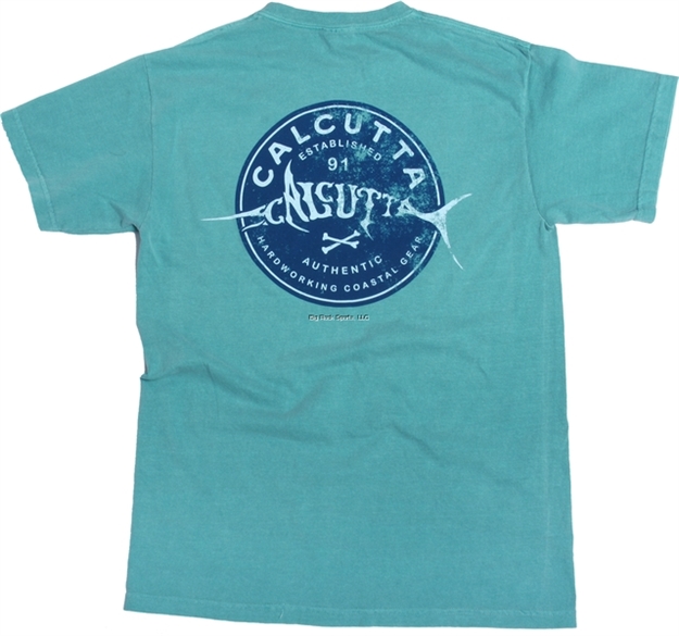 Picture of Calcutta Bone Marlin Design T-Shirt Sea Foam Garment Dyed XL NO Pocket