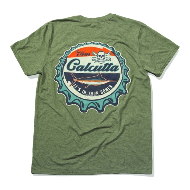 Picture of Calcutta Bottle Cap Short Sleeve T-Shirt, Military Heahter XL