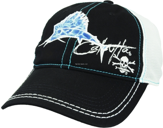 Picture of Calcutta Brs7158090 Low Profile Sailfish Cap Blk W/Wht Mesh