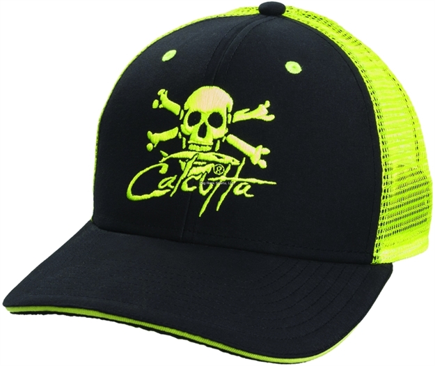 Picture of Calcutta Cap Black W/Green Mesh Back Green Logo Adj Back