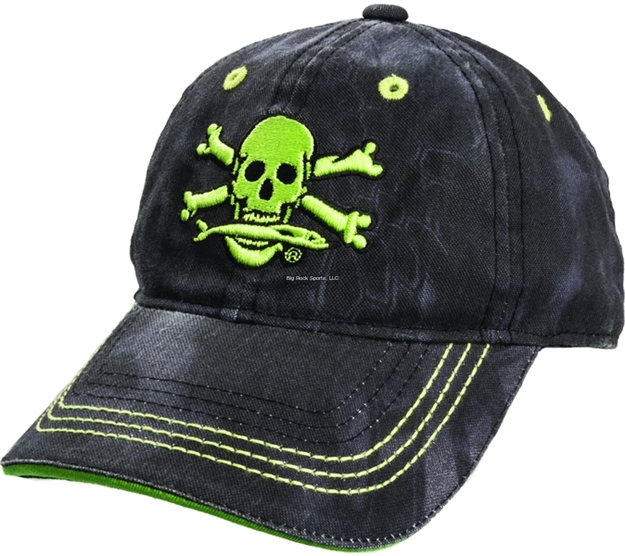 Picture of Calcutta Cap Youth Black W/Green Logo Adj Back