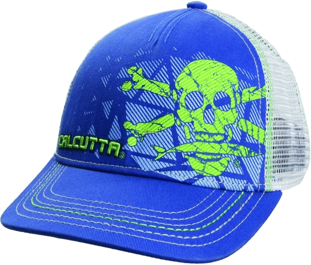Picture of Calcutta Cap Youth Royal Blue With White Mesh Green Logo Adj Back