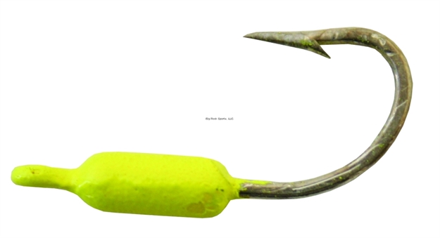 Picture of Calcutta Crusher Jighead, 1/32 Oz, SZ 4 J-Hook, Yellow/Chartreuse, 5/Pack