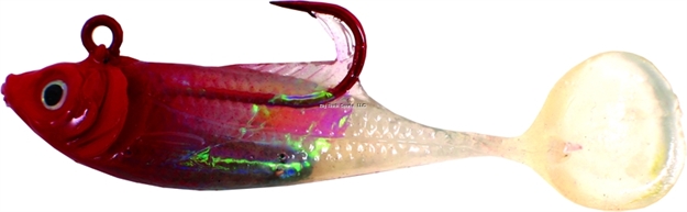 Picture of Calcutta Flashfoil Shad, 2", 1/8 Oz, Red Head, 7/Pack