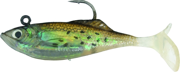 Picture of Calcutta Flashfoil Shad, 3", 1/2 Oz, Golden Bunker, 6/Pack