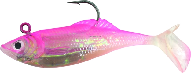 Picture of Calcutta Flashfoil Shad, 3", 1/2 Oz, Pink Ice, 6/Pack