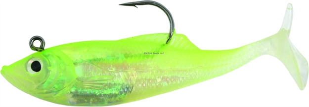 Picture of Calcutta Flashfoil Shad, 4", 7/8 Oz, Chartreuse Ice, 5/Pack
