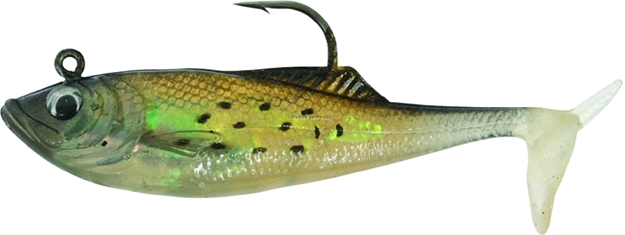 Picture of Calcutta Flashfoil Shad, 4", 7/8 Oz, Golden Bunker, 5/Pack