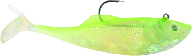 Picture of Calcutta Flashfoil Shad, 6", 2 1/4 Oz, Chartreuse Ice, 4/Pack