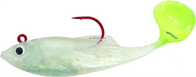 Picture of Calcutta Flashfoil Shad, 6", 2 1/4 Oz, Opaque Chartreuse Tail, 4/Pack