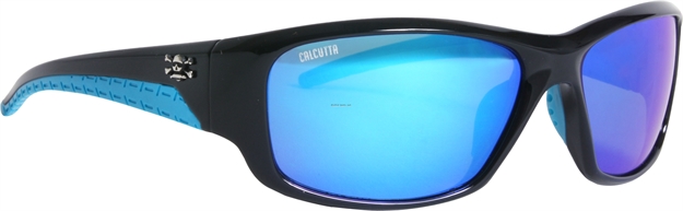 Picture of Calcutta Jost Shiny Black Frame Blue Mirror Lens