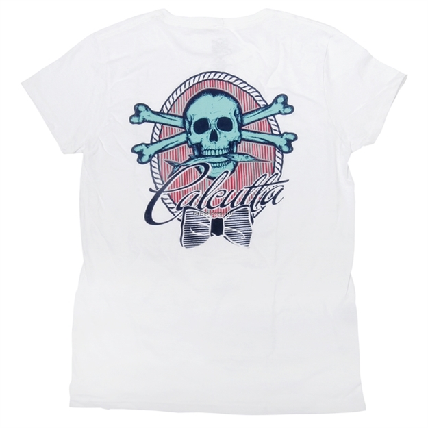 Picture of Calcutta Ladies Bowtie Short Sleeve T-Shirt, White Xlarge, NO Pocket