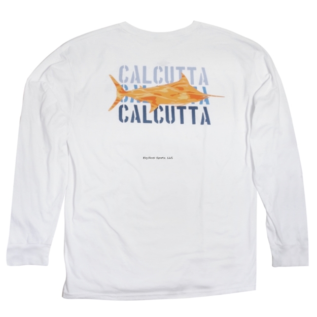 Picture of Calcutta Marlin, Long Sleeve T-Shirt, White Xx-Large