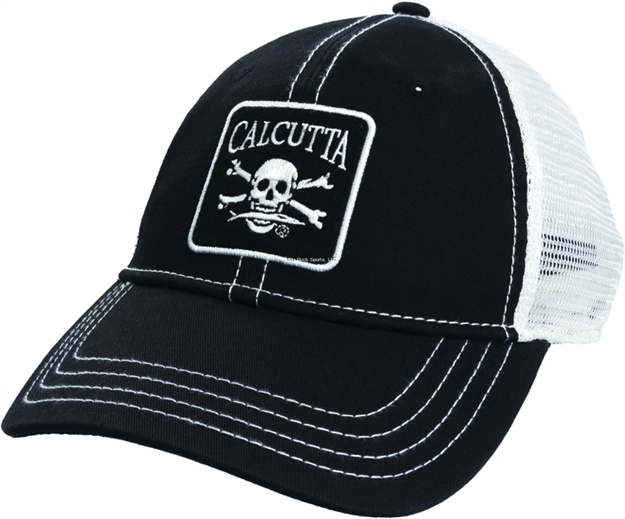 Picture of Calcutta Patch Cap Black W/Wht Mesh Adj Closure
