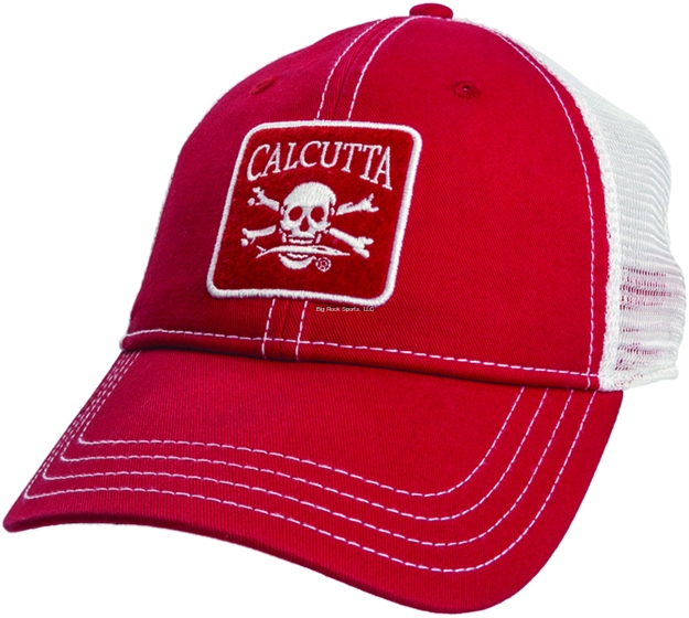 Picture of Calcutta Patch Cap Red W/Wht Mesh Adj Closure