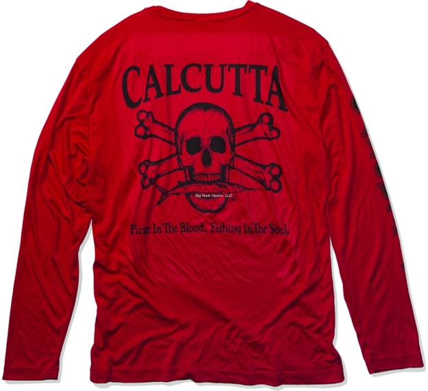 Picture of Calcutta Performance T-Shirt Large Red W/Black Original Logo Long Sleeve