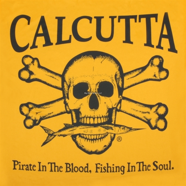 Picture of Calcutta Performance T-Shirt XL Yellow W/Royal Blue Original Logo Long Sleeve