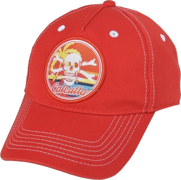 Picture of Calcutta Poplin Cap Orange, Patch Front, Ajdustable Closure