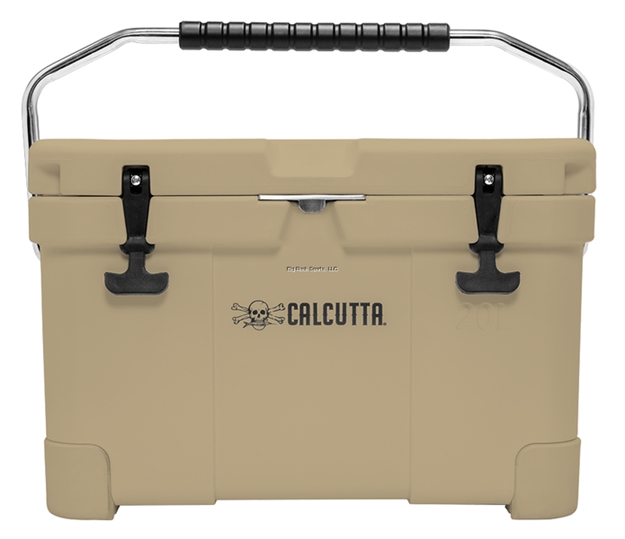 Picture of Calcutta Renegade Cooler 20 Liter Tan W/Led Drain Plug, SS Carry Handle, 20.9"L X 12.4"W X 13.8"H
