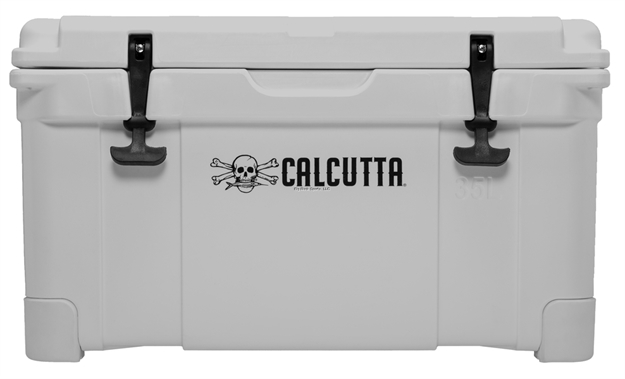 Picture of Calcutta Renegade Cooler 35 Liter Gray W/Removeable Tray & Led Drain Plug, Ez-Lift Rope Handles, 26.4"Lx5.8"Wx15.4"H