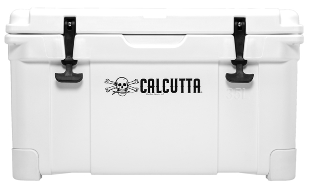 Picture of Calcutta Renegade Cooler 35 Liter White W/Removeable Tray & Led Drain Plug, Ez-Lift Rope Handles, 26.4"Lx15.8"Wx15.4"H