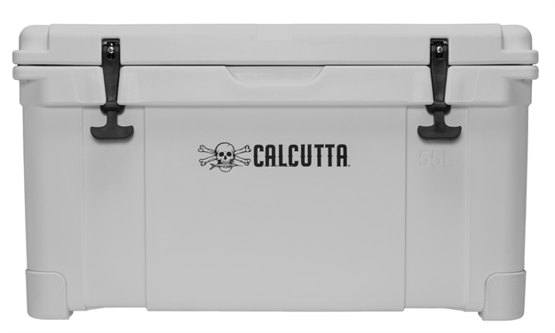 Picture of Calcutta Renegade Cooler 55 Liter Gray W/Removeable Tray & Led Drain Plug, Ez-Lift Rope Handles, 29.9"Lx17.4"Wx17.1"H