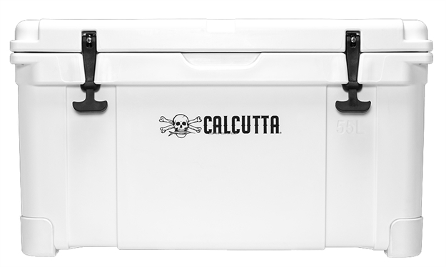 Picture of Calcutta Renegade Cooler 55 Liter White W/Removeable Tray  & Led Drain Plug, Ez-Lift Rope Handles, 29.9"Lx17.4"Wx17.1"H