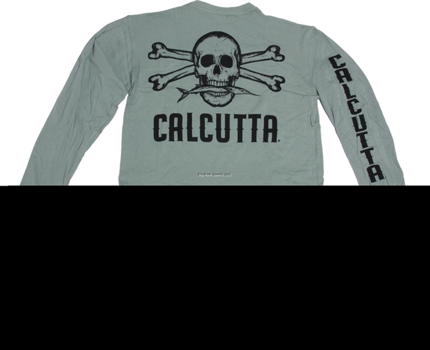 Picture of Calcutta Ringspun Enzyme Washed T-Shirt Long Sleeve Original Logo With Pocket Bay 3Xl