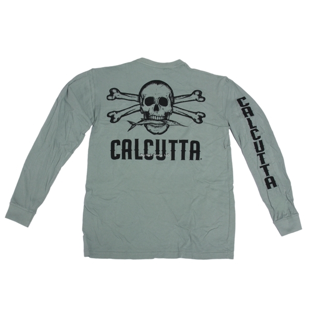 Picture of Calcutta Ringspun Enzyme Washed T-Shirt Long Sleeve Original Logo With Pocket Bay XL