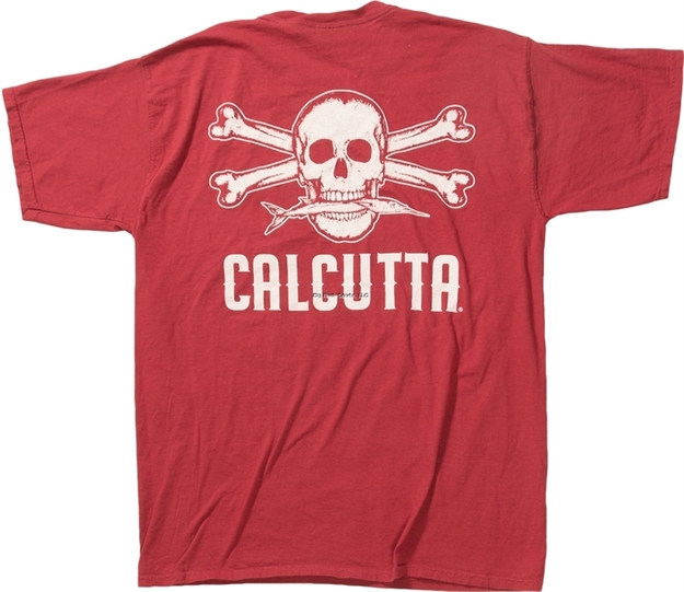 Picture of Calcutta Ringspun Enzyme Washed T-Shirt Short Sleeve Original Logo With Pocket Chili XL