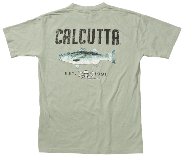 Picture of Calcutta Ringspun Enzyme Washed T-Shirt Short Sleeve Stencil Striper With Pocket Bay 3Xl