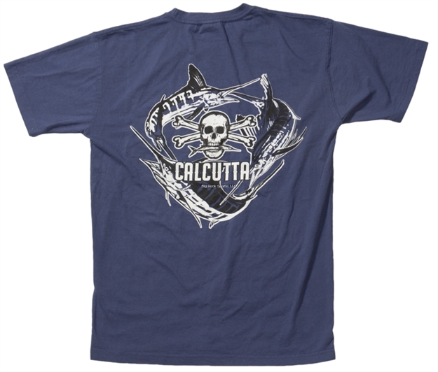 Picture of Calcutta Ringspun Enzyme Washed T-Short Shirt Sleeve Grand Slam With Pocket China Blue XL