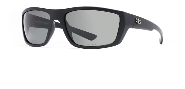 Picture of Calcutta Shock Wave Sunglasses Matte Black Frame Gray Lens 59Mm Lens