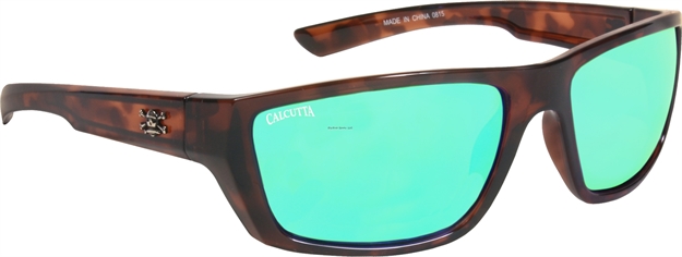 Picture of Calcutta Shock Wave Sunglasses Tortoise Frame Green Mirror Lens 59Mm Lens