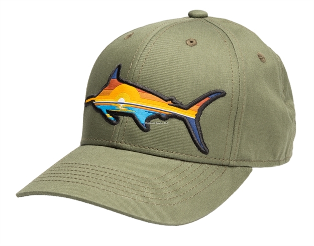 Picture of Calcutta Solid Twill Cap Green With Marlin Patch Adj Closure