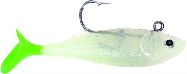 Picture of Calcutta Swim Shad, 3", Glow/Cht Tail, 4/Pack