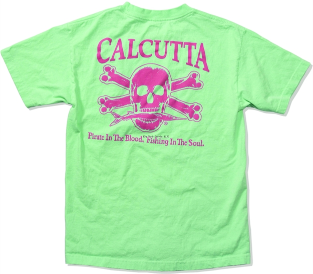 Picture of Calcutta T-Shirt Med Celadon Original Logo Hot Pink NO Pocket