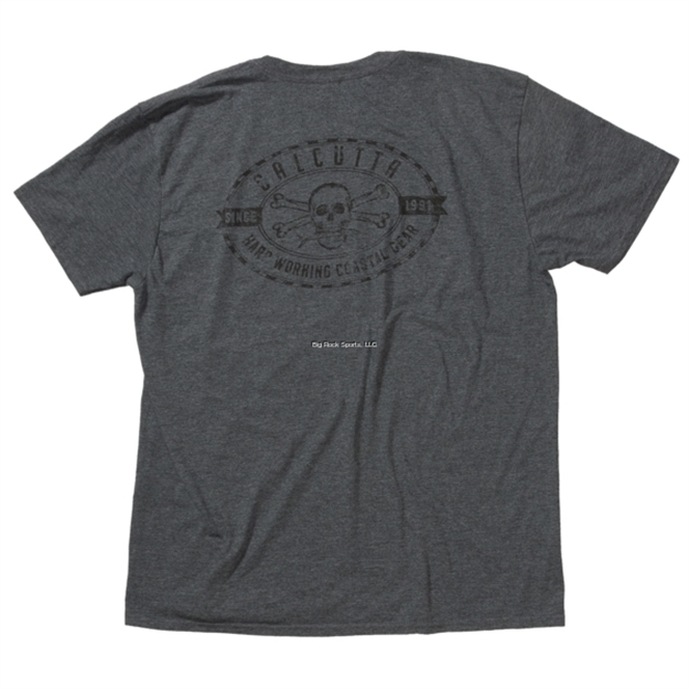 Picture of Calcutta T-Shirt, Oval Logo Charcoal Short Sleeve, NO Pocket Large