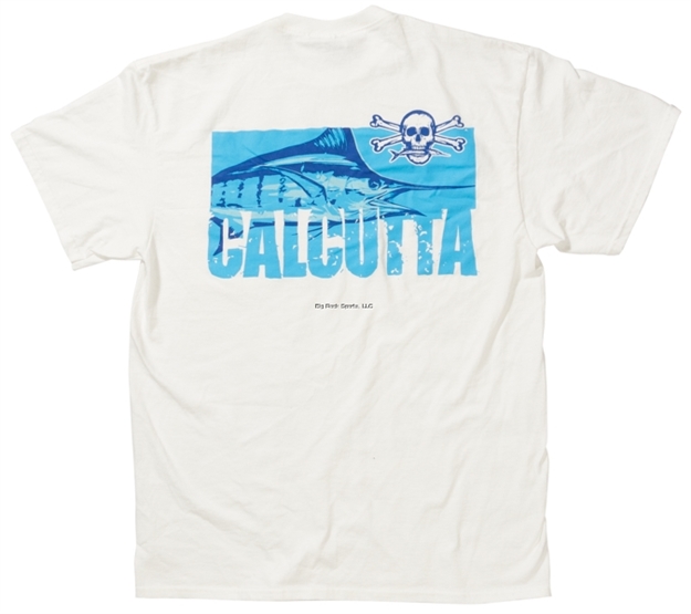 Picture of Calcutta T-Shirt Short Sleeve Marlin With Pocket White SM