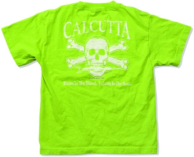 Picture of Calcutta T-Shirt SM Lime Original Logo White NO Pocket