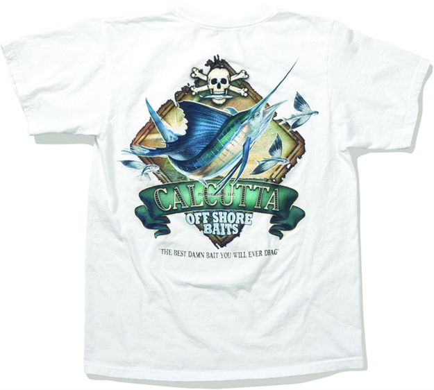 Picture of Calcutta T-Shirt White Old School Sail 3X Short Sleeve